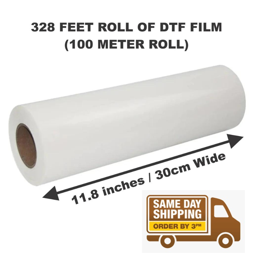 11.8” x 328 Feet Roll Of DTF Film –Hot-Cold Peel