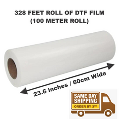 23.6" x 328 Feet Roll Of DTF Film – Hot/Cold Peel