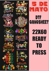 5 de mayo 13pcs dtf gangsheet