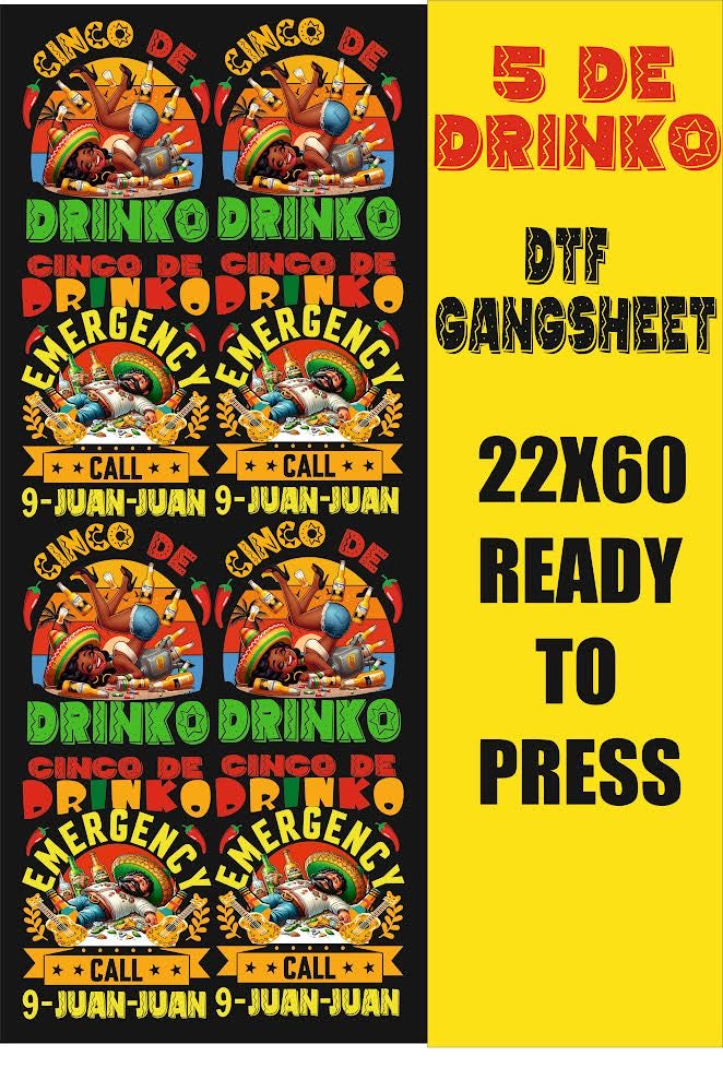 5 de drinko adults gangsheet