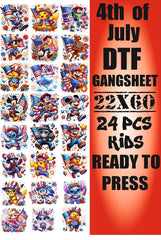 Kids July 4th 22x60 gangsheet