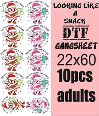 looking like a snack Christmas gang sheet 10pcs adults