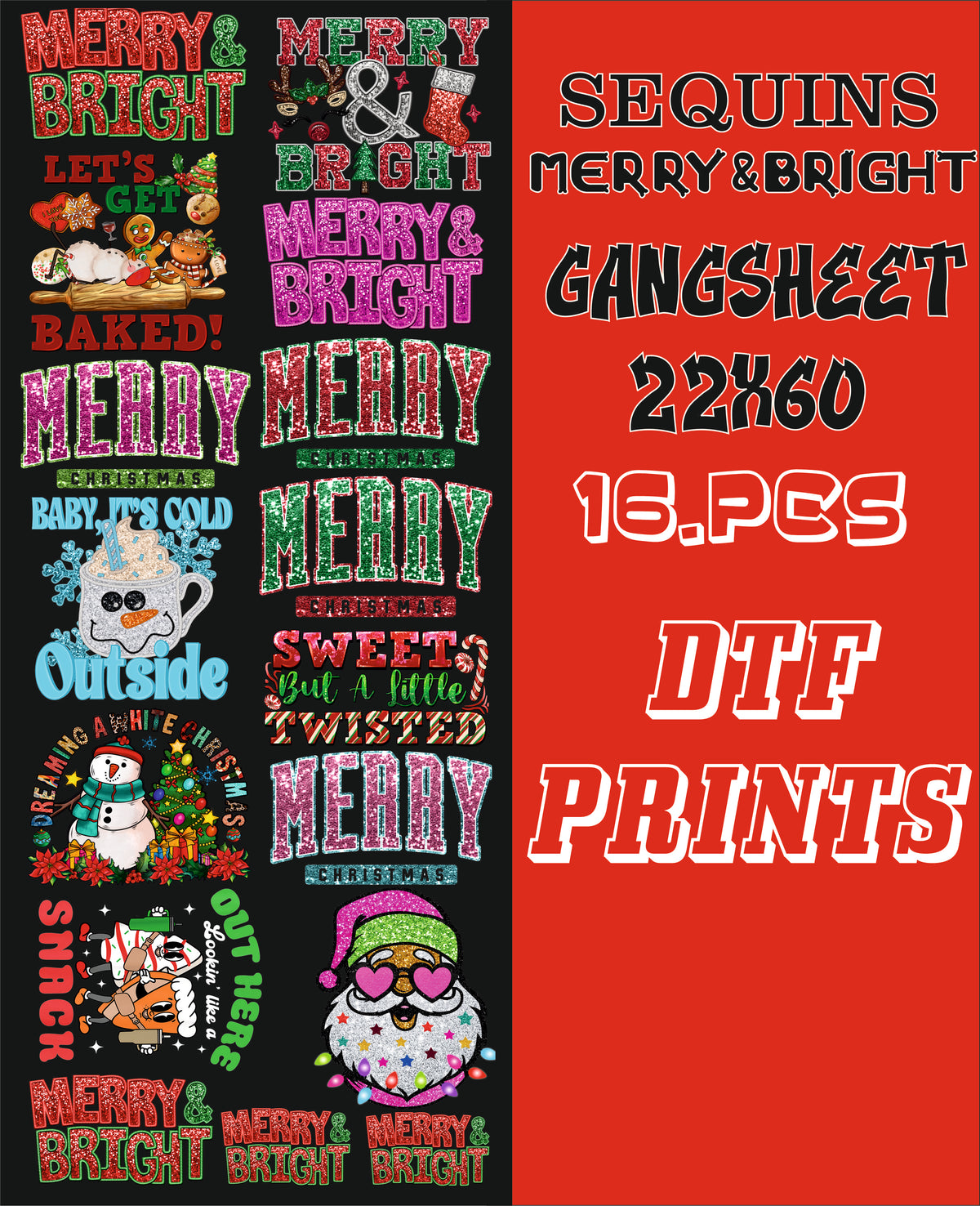 merry and bright 16pc gangshewet Christmas