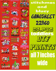 stitchmas and bluey kids gangsheet