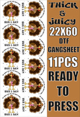 THICK & SPICY THANKSGIVING  11pcs Gangsheet